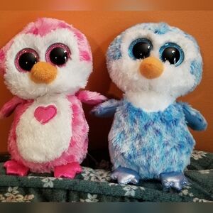 TY Beanie Boo Penguins Juliet And Ice Cube